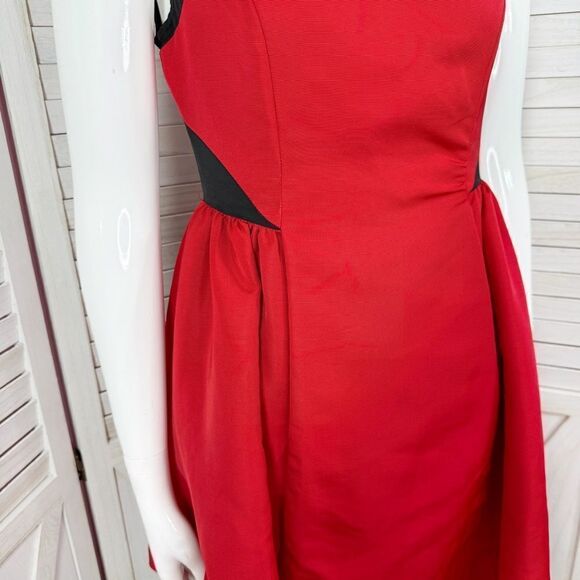 Prabal Gurung Target Colorblock Fit And Flare Sleeveless Party Mini Dress Red 2 - Picture 7 of 14